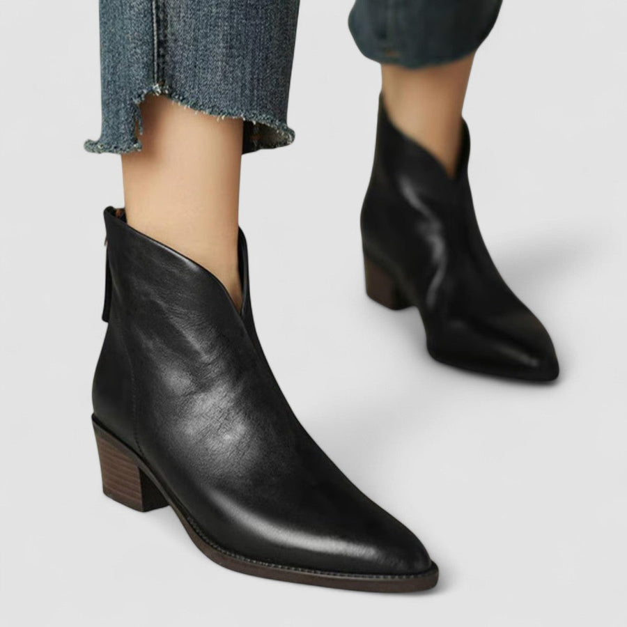 Camila - Bottines de Luxe à Talon Bas