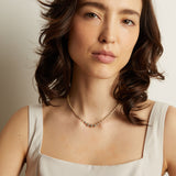 Lab Grown White Sapphire Graduated Georgian Tennis Necklace