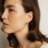 Lab Grown White Sapphire Georgian Drop Earrings