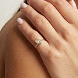 1ct Pear Lab Grown Diamond Georgian Ring