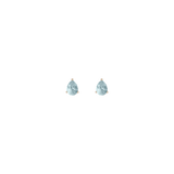Pear Gemstone Solitaire Stud Earrings