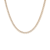 Lab Grown White Sapphire S Estate Tennis Necklace