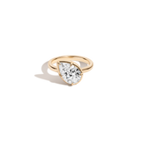 2ct Pear Lab Grown Diamond Georgian Ring