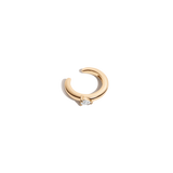 Mini Pear Lab Grown White Sapphire Solitaire Ear Cuff