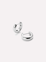 Bold Huggie Hoops - Giulia Silver