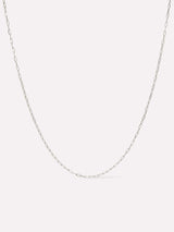 White Gold Chain - White Gold Paperclip Necklace