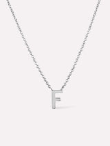 Silver Initial Necklace - Letter Necklace