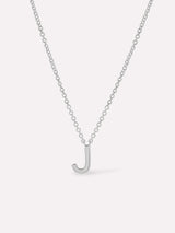 Silver Initial Necklace - Letter Necklace
