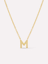 Gold Initial Necklace - Letter Necklace