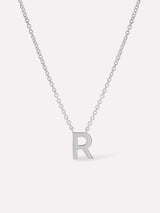 Silver Initial Necklace - Letter Necklace