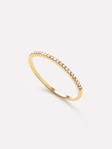 Gold Band Ring - Gold Diamond Eternity Ring