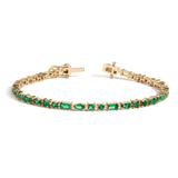 Green Ombré Mosaic Tennis Bracelet