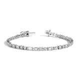 Lab Grown White Sapphire Mosaic Tennis Bracelet