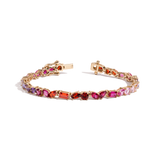 Pink Ombré Mixed Shape Tennis Bracelet
