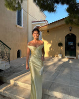 Bárbara – Robe Maxi en Satin