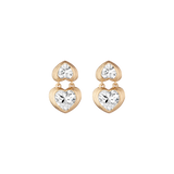 Radiant Heart Art Deco Drop Earrings
