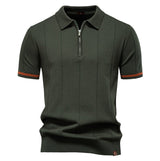 Polo de Meio Zíper - Textura Vertical