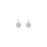 Lab Grown White Sapphire Edwardian Earrings