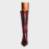 Bottes à Motif Croco et Talon Élégant