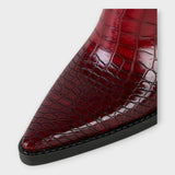 Bottes à Motif Croco et Talon Élégant
