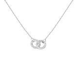 Double Lab Grown White Sapphire Connection Necklace