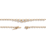 Lab Grown White Sapphire Graduated Georgian Tennis Necklace
