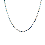 Blue Ombré Mosaic Tennis Necklace