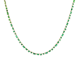 Green Ombré Mosaic Tennis Necklace