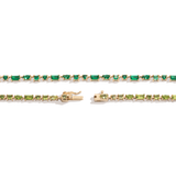 Green Ombré Mosaic Tennis Necklace
