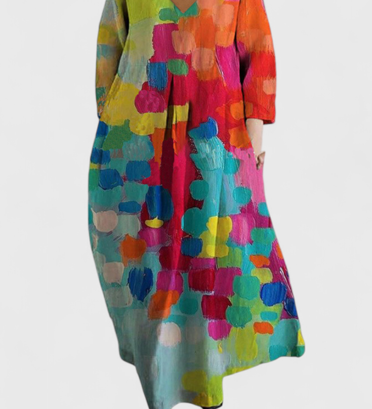 Ana – Robe Fluide Imprimée