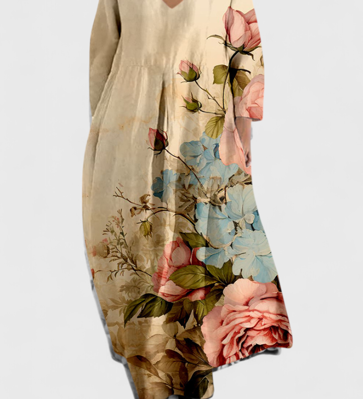 Ana – Robe Fluide Imprimée