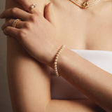 Aurate x Marilyn Monroe: Gold Knot Pearl Bracelet
