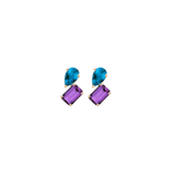 Toi et Moi Gemstone Mini Heirloom Earring - Amethyst & London Blue Topaz
