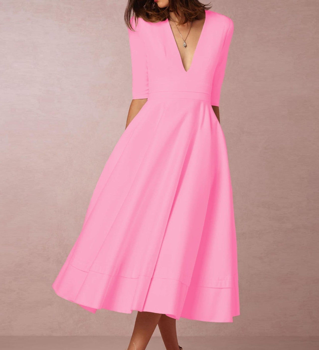 Laura – Robe Midi Féminine