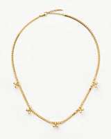 Atom Charm Necklace | 18ct Gold Plated Cubic Zirconia