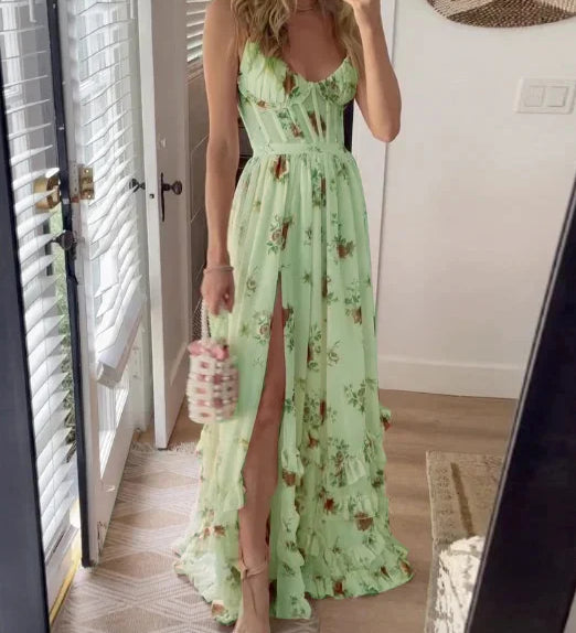 Sónia – Robe Midi à Motif Floral