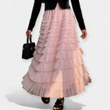 Jupe Élégante à Détail de Tulle