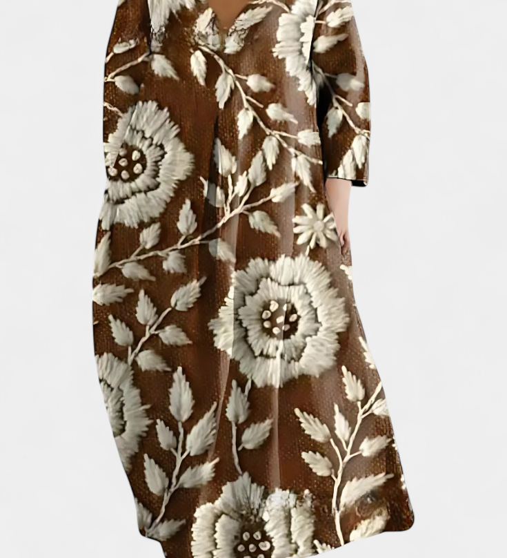 Ana – Robe Fluide Imprimée