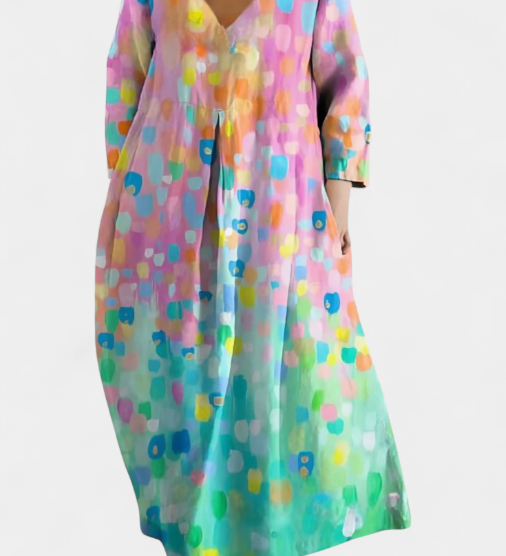Ana – Robe Fluide Imprimée