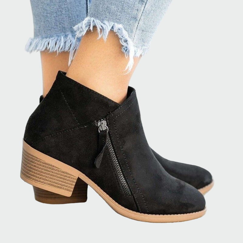 Bottes en cuir orthopédiques premium à talon pour l'hiver