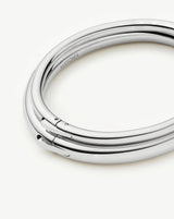 Chunky Bangle Set | Platinum Plated