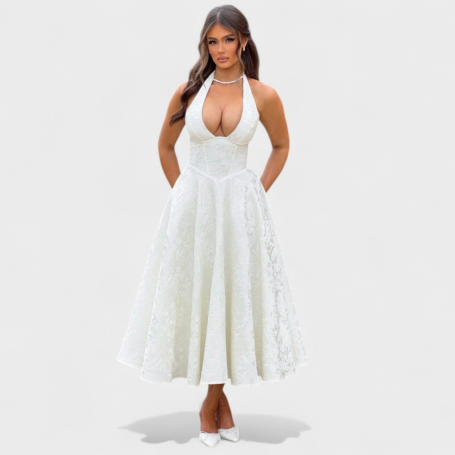 Efi – Robe Midi Texturée