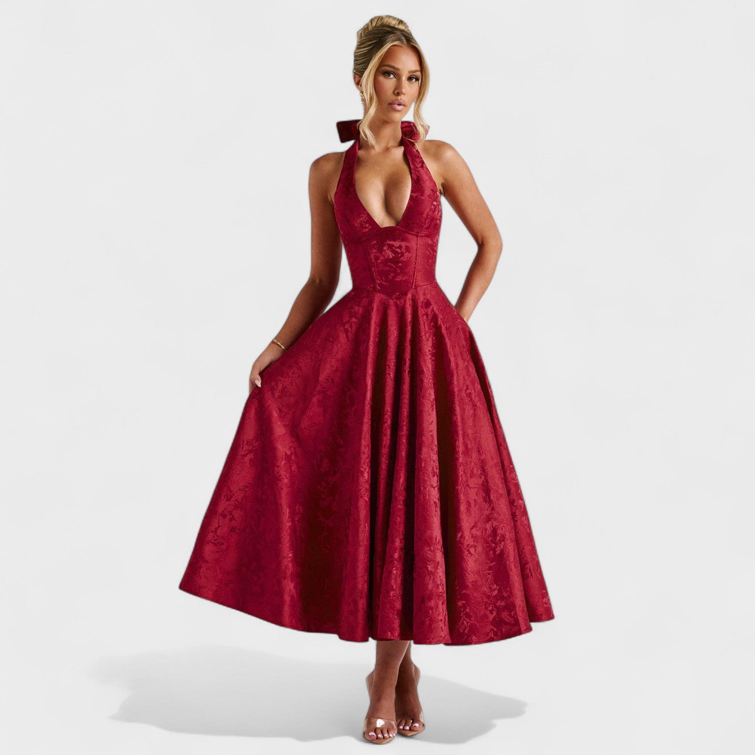 Efi – Robe Midi Texturée