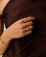 Eny Puffy Stacking Ring | 18ct Gold Plated