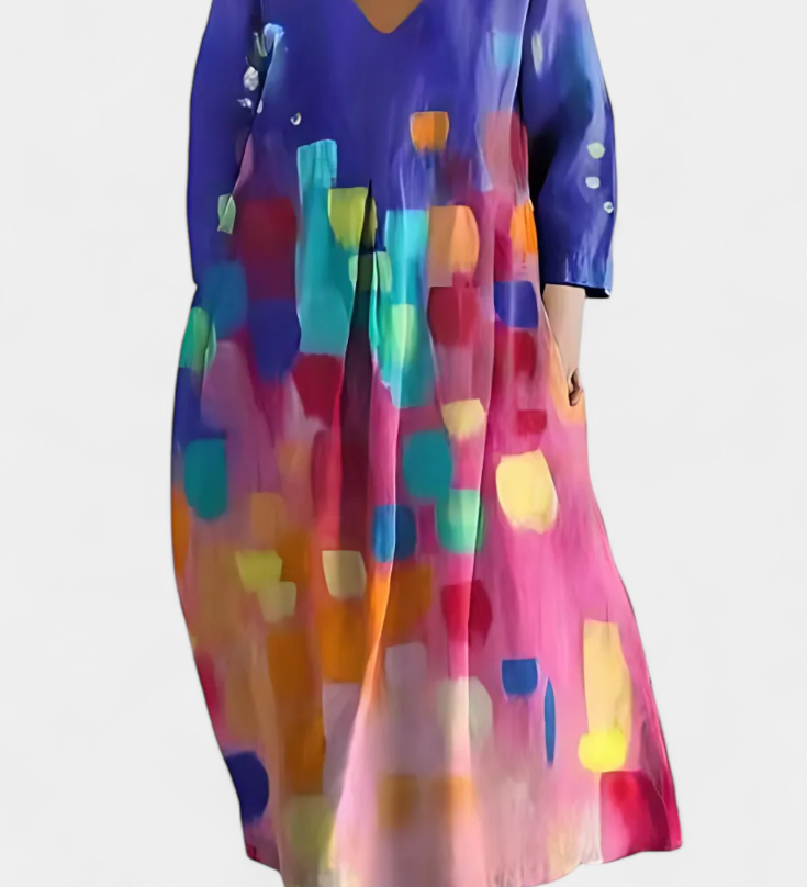 Ana – Robe Fluide Imprimée