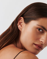 Solid Gold Diamond Shell Single Stud Earring