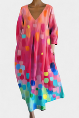 Ana – Robe Fluide Imprimée
