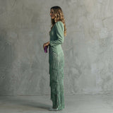 Gabriela – Robe Longue à Franges et Décolleté en V