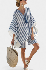 Salomé – Ensemble Rayé Blouse & Short
