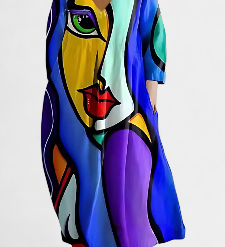 Ana – Robe Fluide Imprimée